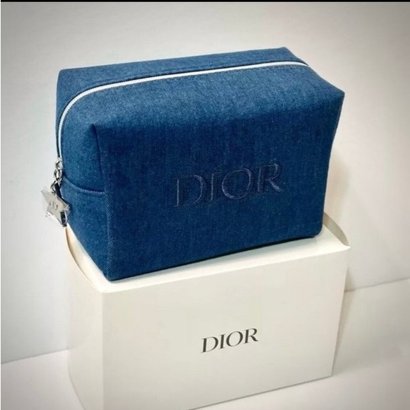 Dior Blue Denim Cosmetics Bag - Picture 1 of 4